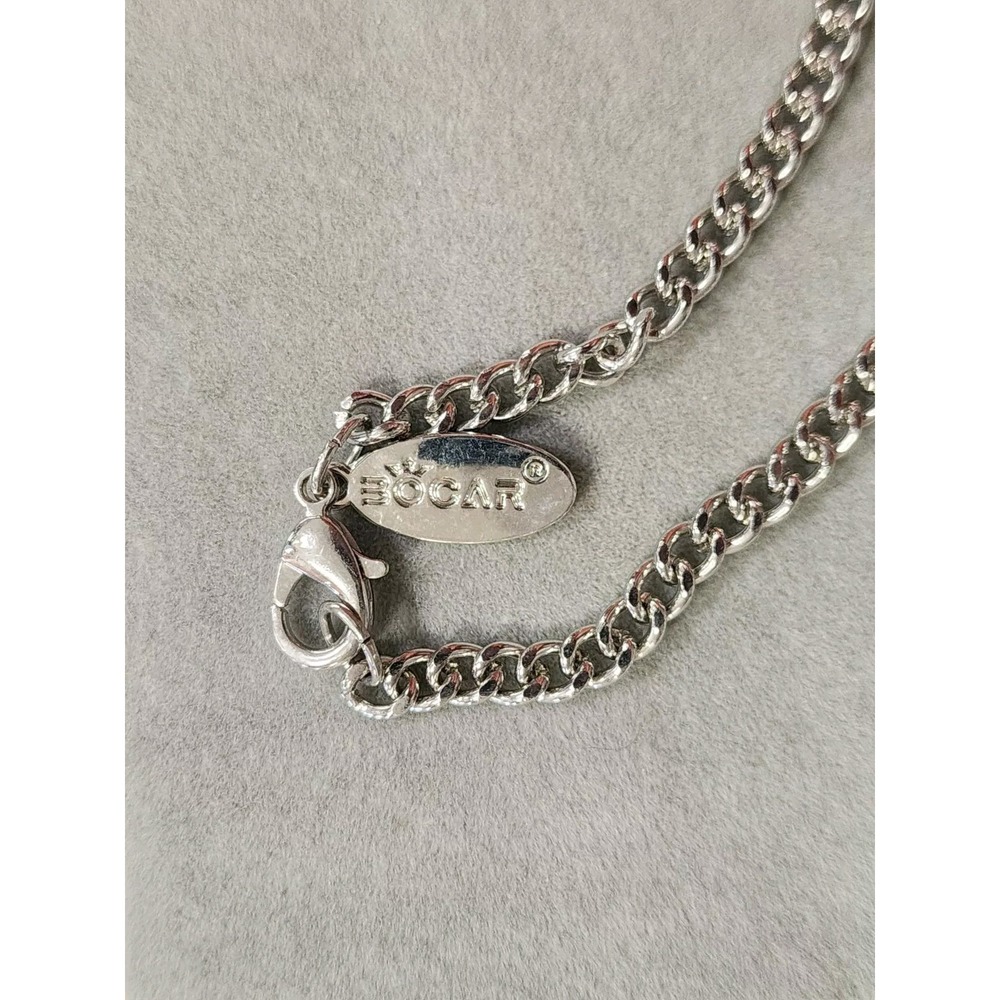BOCAR Signed Double Strand Station‎ Necklace Purple Silver Tone FREE $HIPPING!! - Picture 4 of 5